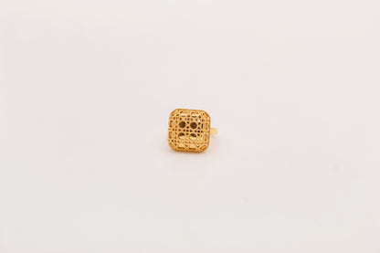 21K Gold Square Ring