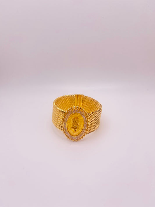 21k Gold Himo Rose Bracelet