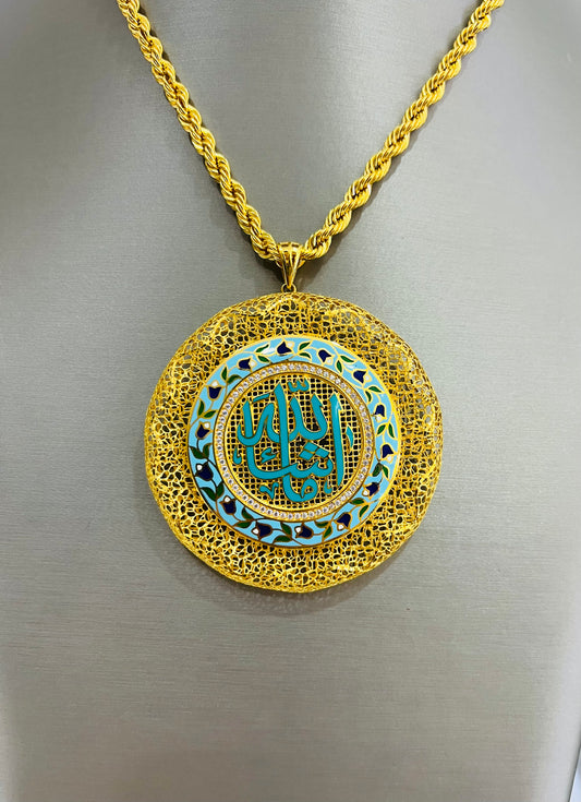 21k Gold Mashallah Pendant