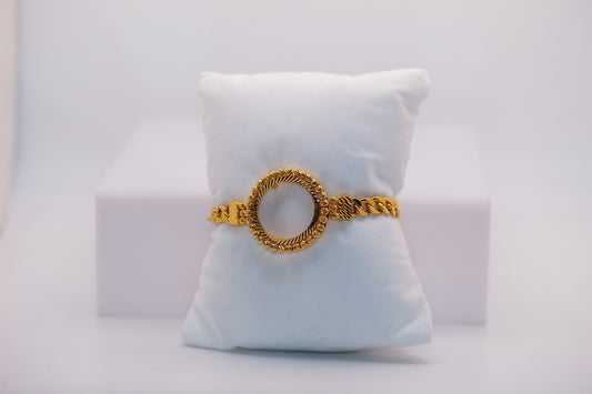 21k Gold Himo Coin Bracelet