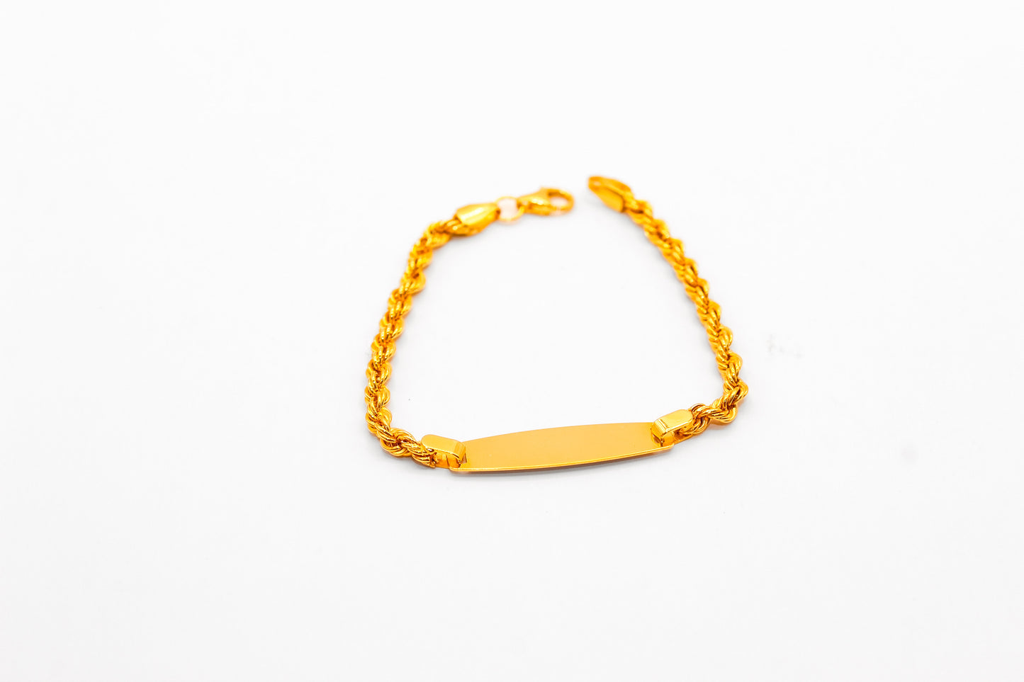 21K Gold Kids Id Bracelet