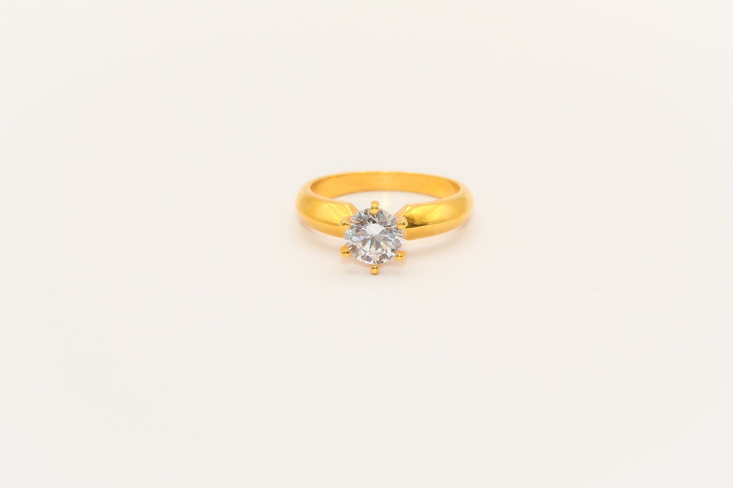 21K Gold Solitaire Ring