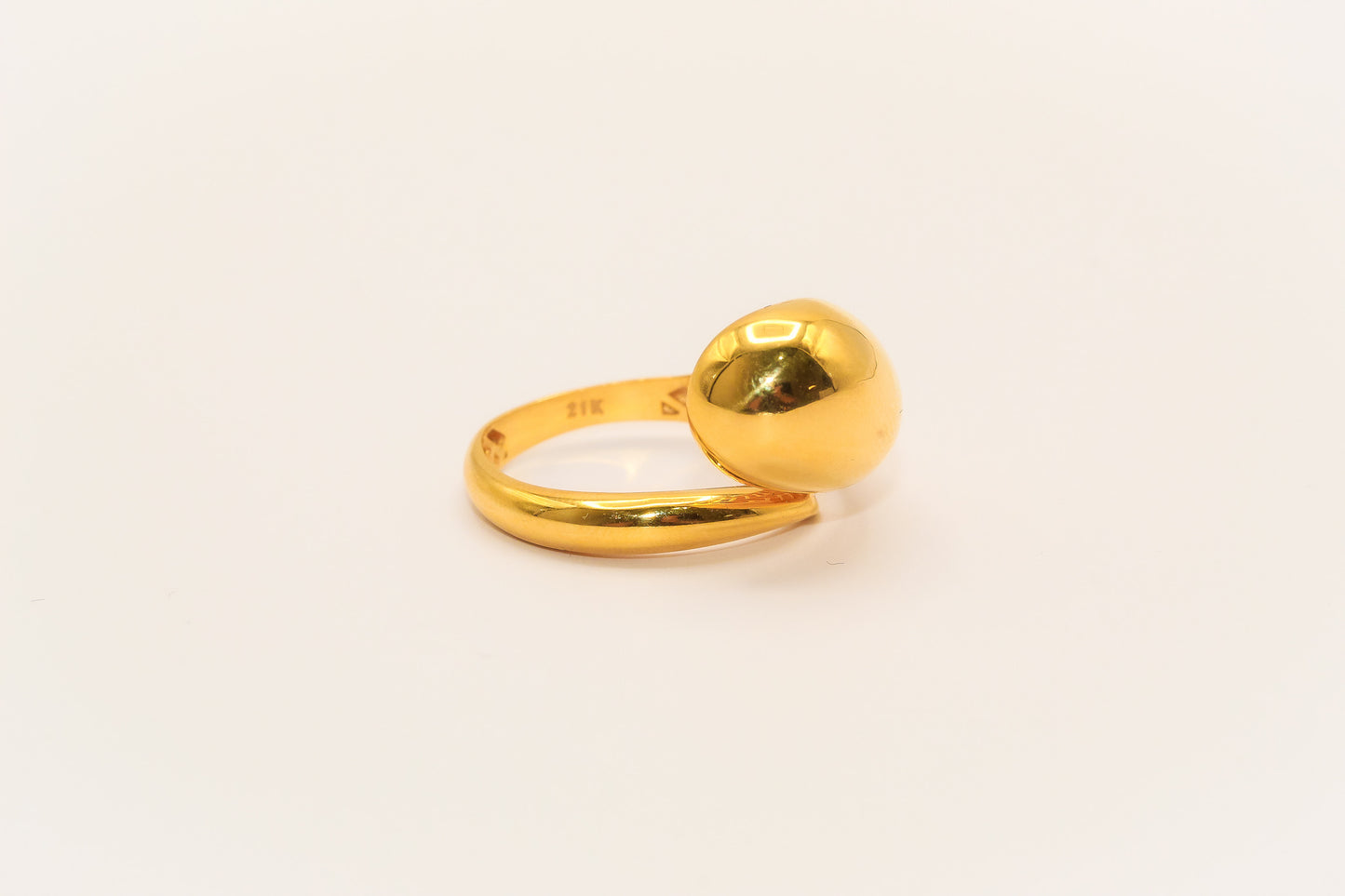 21K Gold Tear Drop Ring