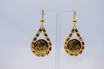 21k Gold Coin Earrings