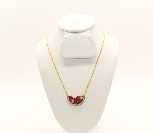 21K Gold Watermelon Necklace