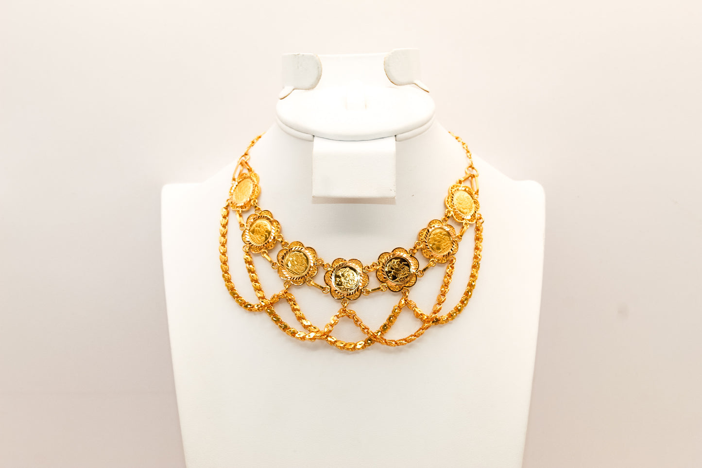 21K Gold Coin Choker