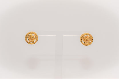 21K Gold Butterfly Post Earring