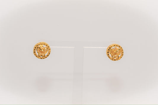 21k Gold Butterfly Post Earring
