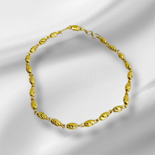 21k Gold Beaded Bracelet