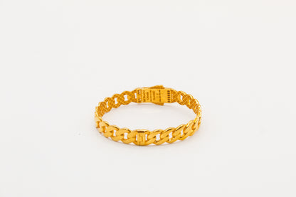 21K Gold Monaco Cuban Bangle