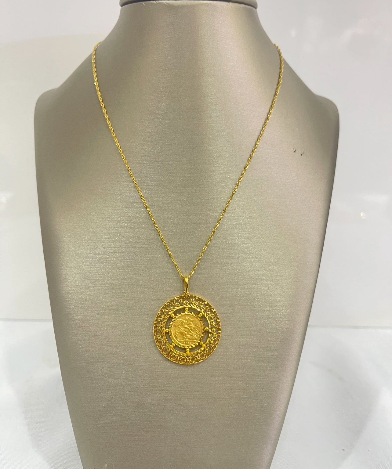 21k Gold Coin Necklace
