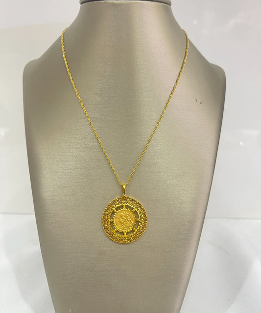 21k Gold Coin Necklace