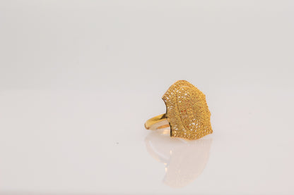 21K Gold Indian Motif Ring