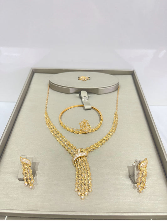 21k Gold lazurdi Bridal Set