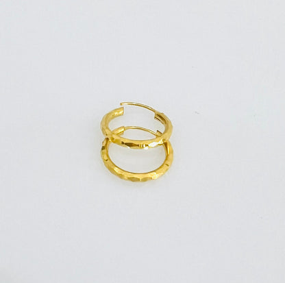 21k Gold Small hoop Earrings