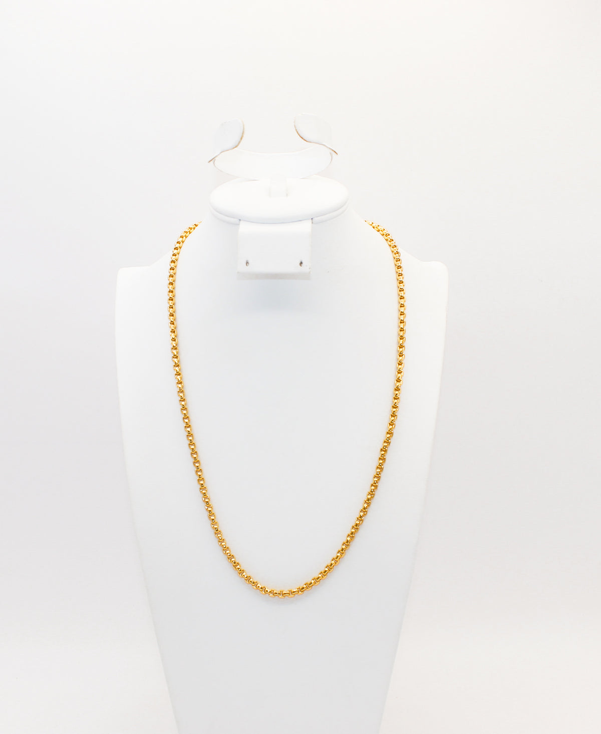 21K Gold Round Box Chain