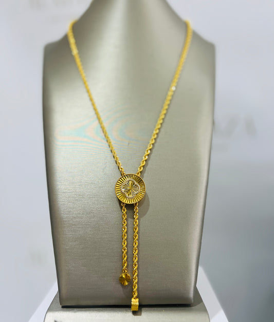 21k Gold Clover Necklace