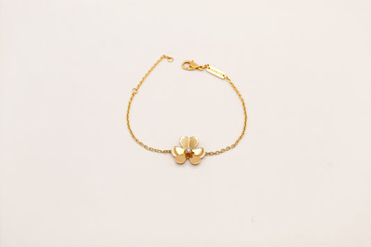 18K Gold Flower Bracelet