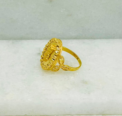 21k Gold Himo Rose Ring