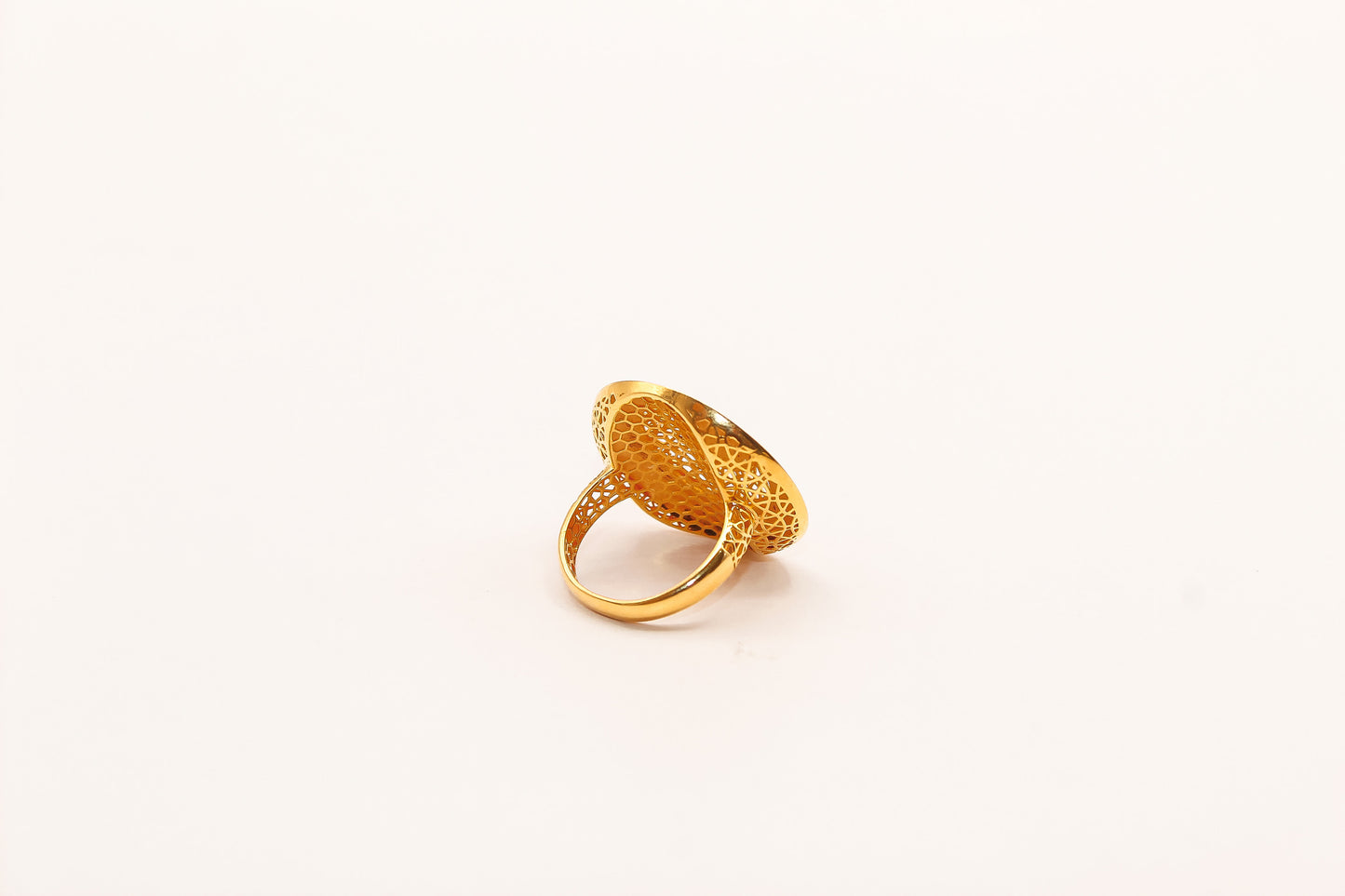 21K Gold Round Ring