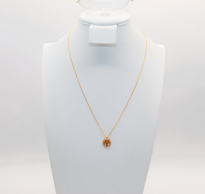 21K Gold Tree Necklace