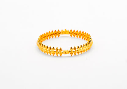 21k Gold Spiked bangle bracelet