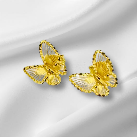 21k Gold Butterfly Earrings