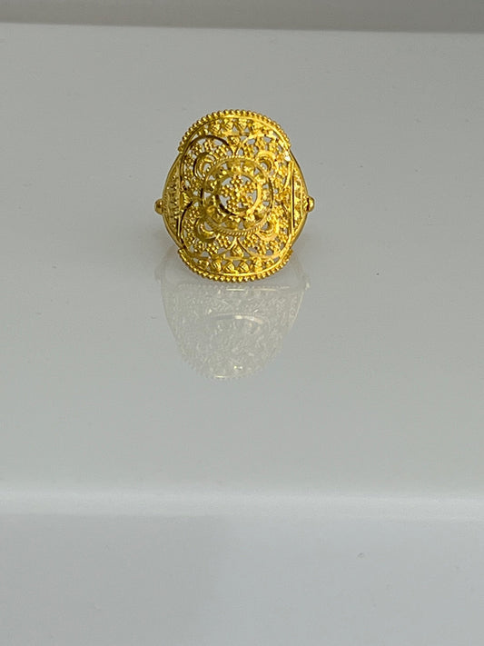 21k Gold Indian Motif Ring