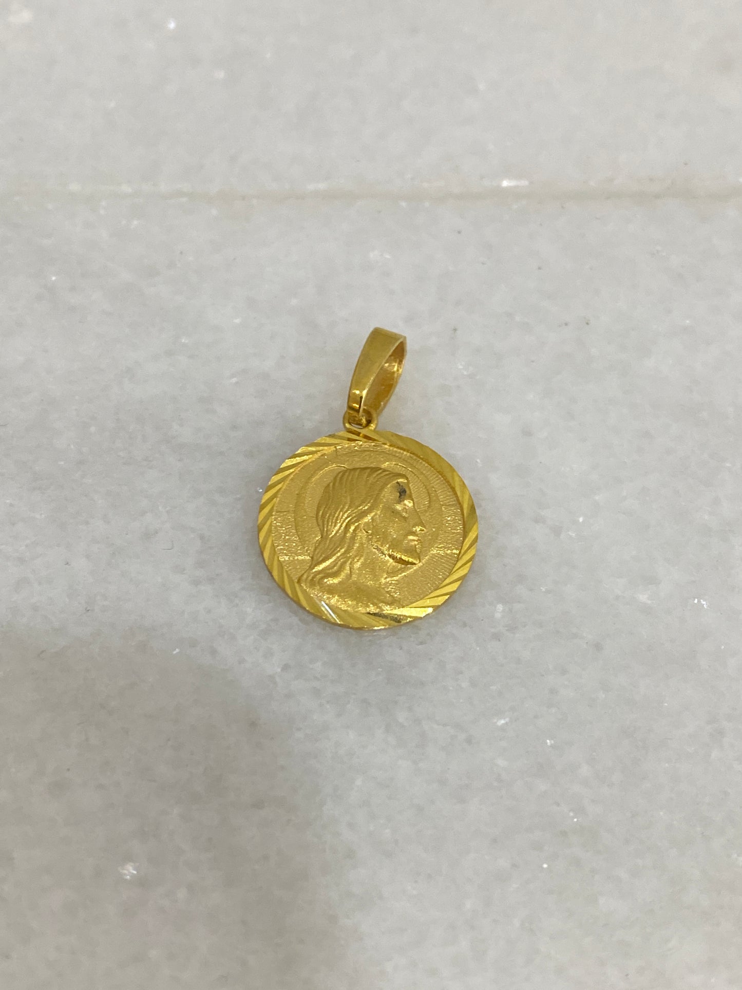 21k Gold Jesus Pendant