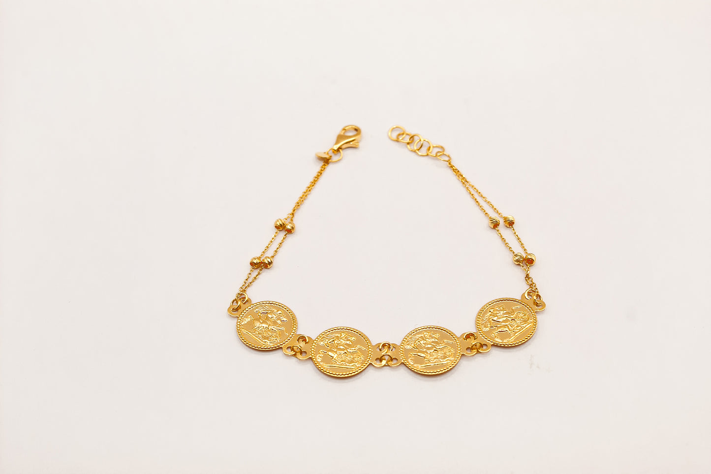 21k gold coin Bracelet