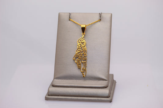 21K Gold Palestine Pendant