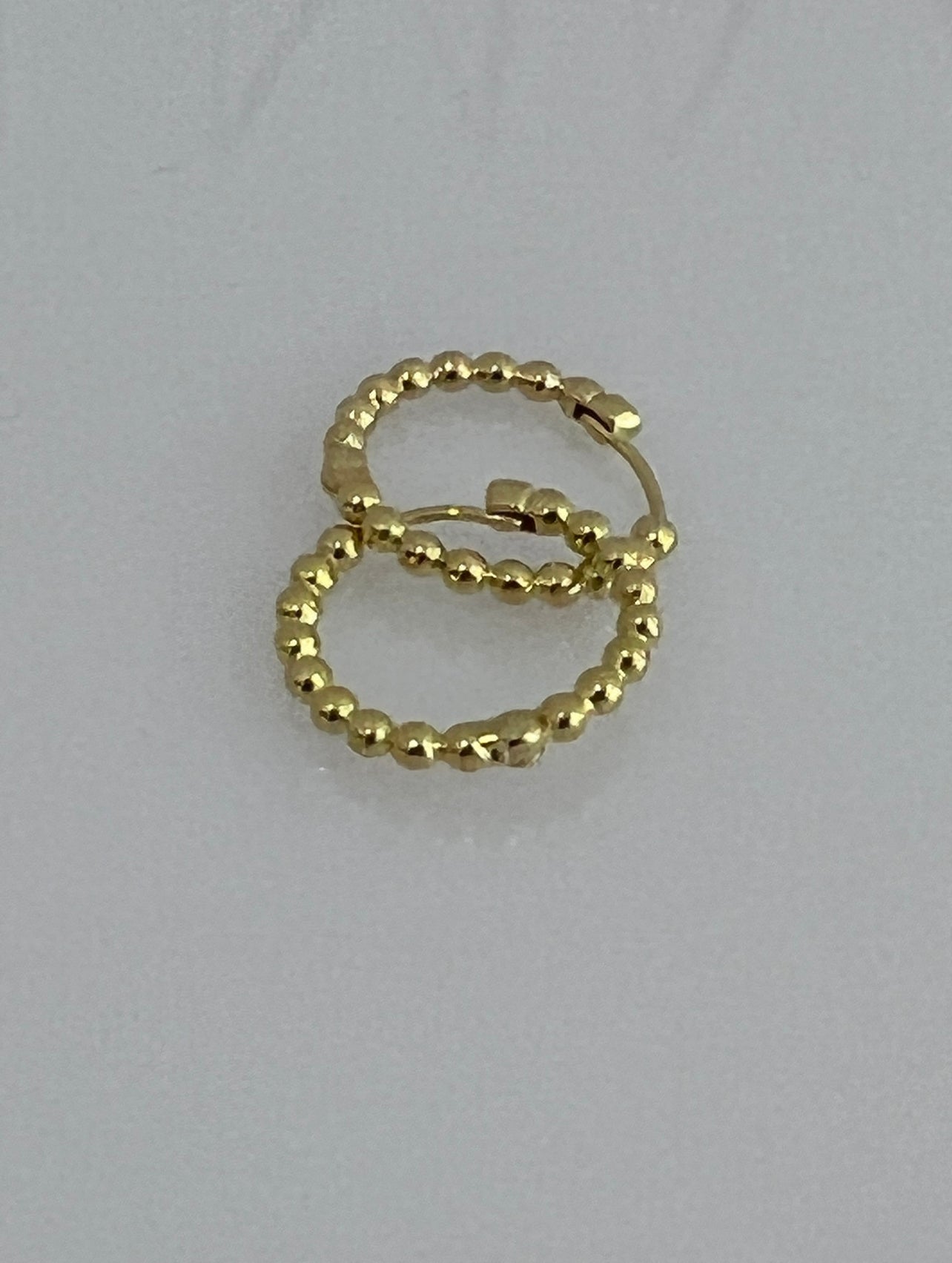 18k Gold Beaded Earrings