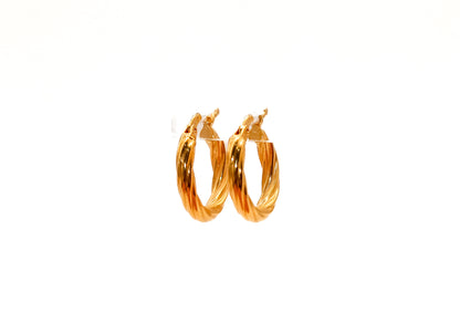 21k gold small Hoop earrings