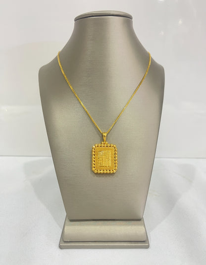 21k Gold Himo Square Necklace