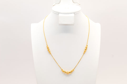 21K Gold Bead Necklace