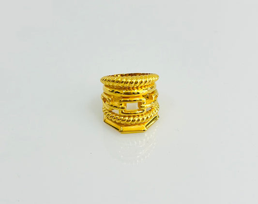 21k Gold stacked Ring