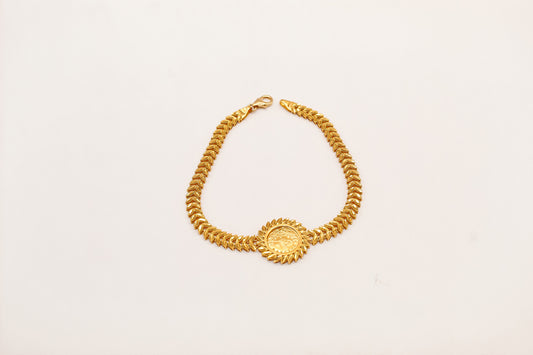 21K Gold Turkish Coin Bracelet