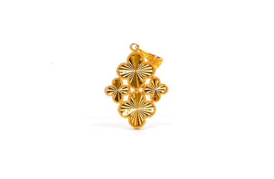 21K Gold Clover Pendant