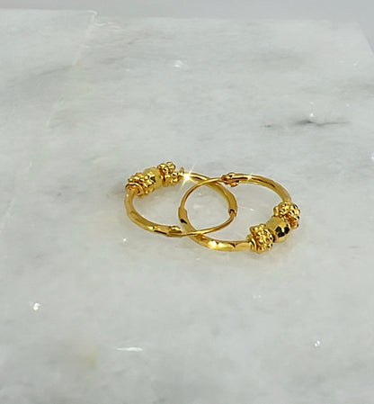 21k Gold Hoop Earrings