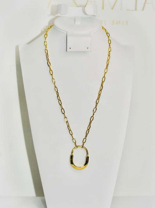 18k Clip Necklace