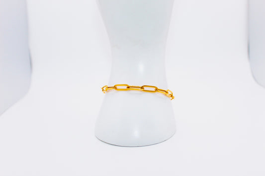 21k Gold clip Chain Bracelet