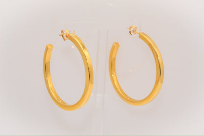 21K Gold Hoop Earrings
