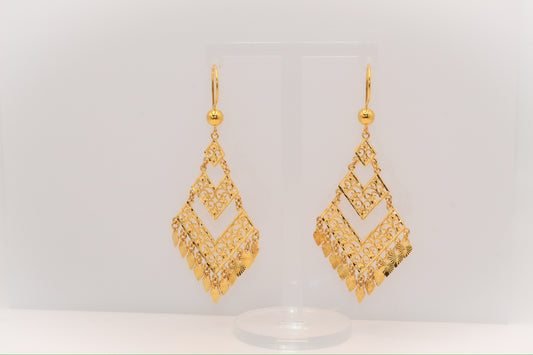 21K Gold Dangle Earrings