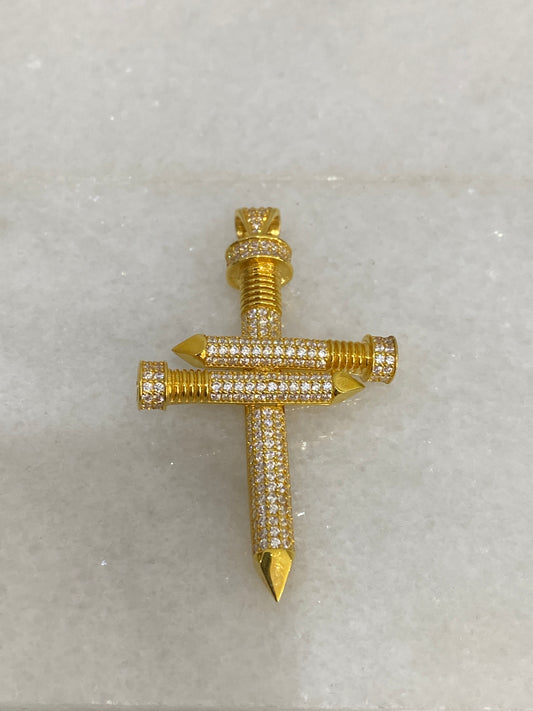 21K Gold Cross Pendant
