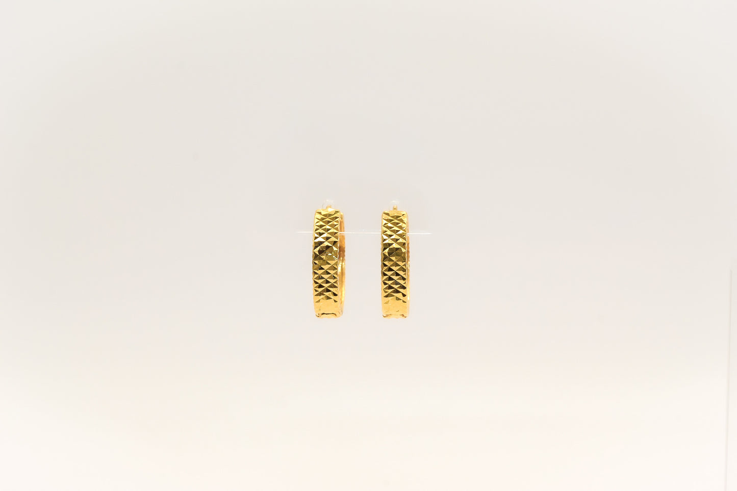 21K Gold Small Hoop Earrings
