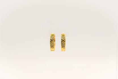 21K Gold Small Hoop Earrings