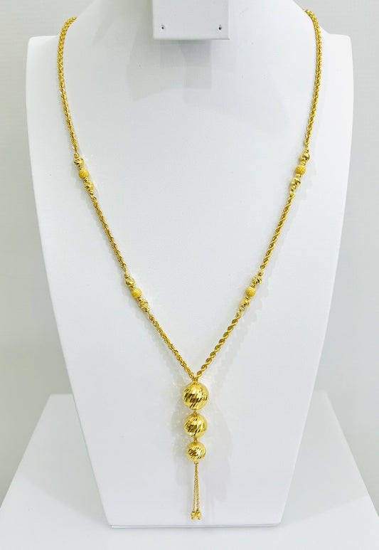 21k Gold Sibha Necklace
