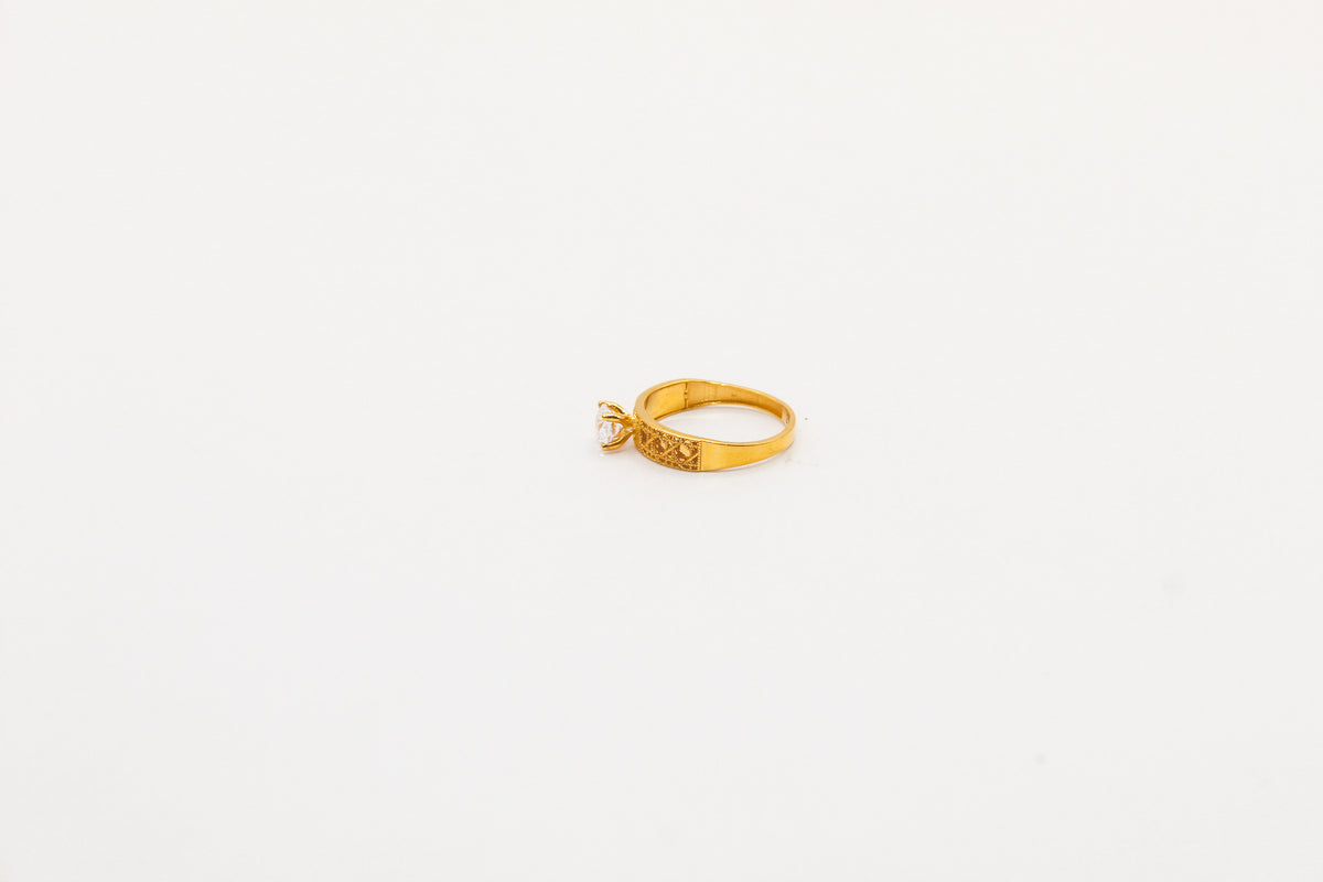 21k gold wedding ring set