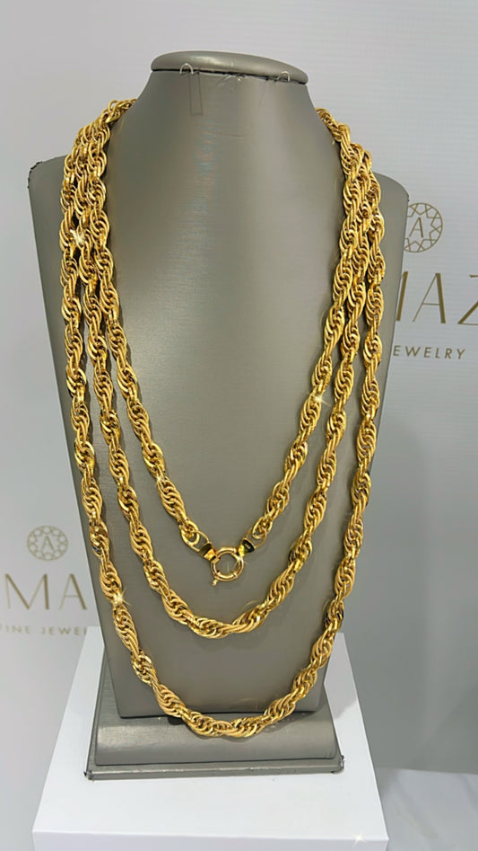 21k Gold 2 Meter Necklace