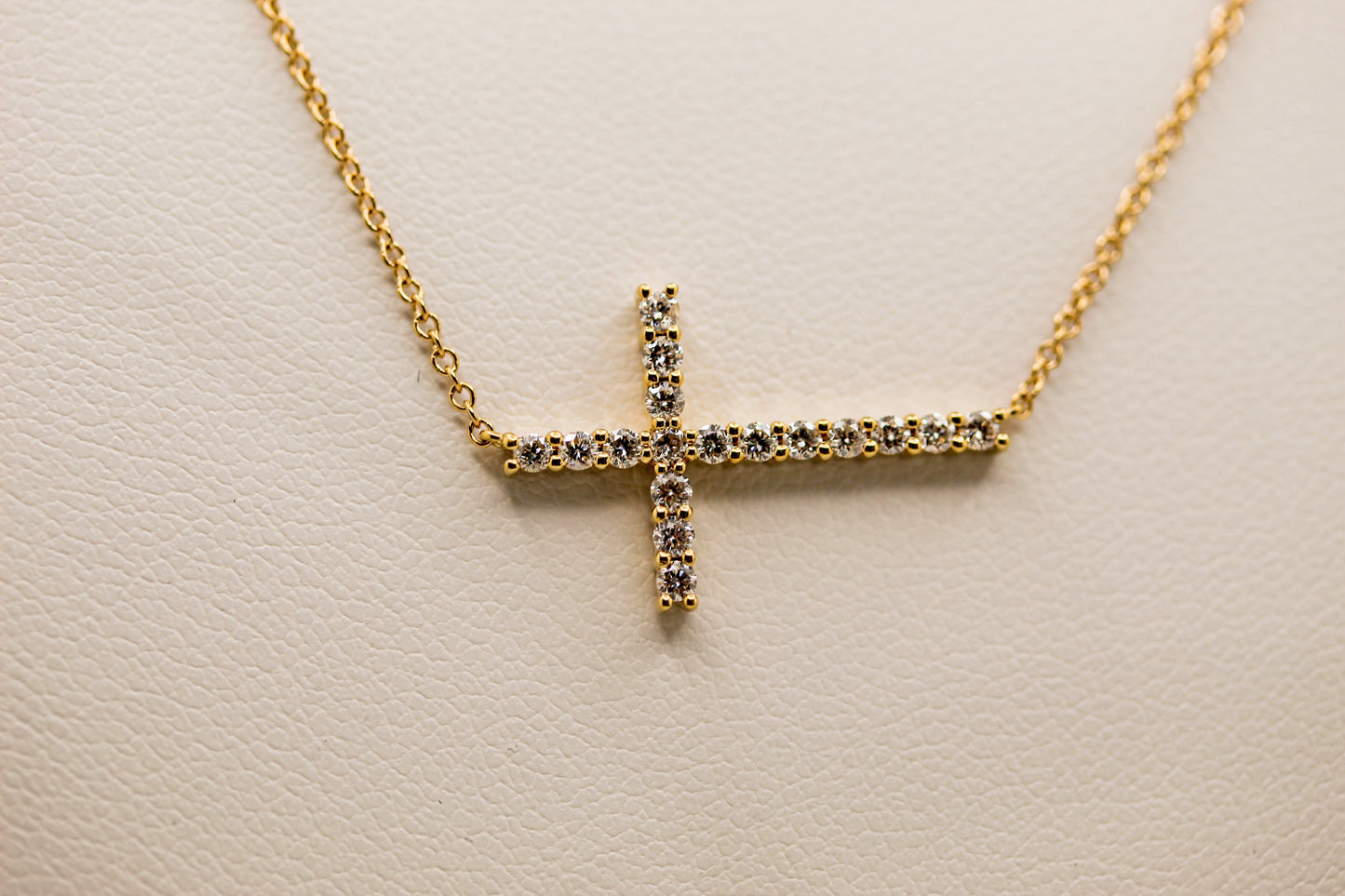 14k Gold Diamond Cross